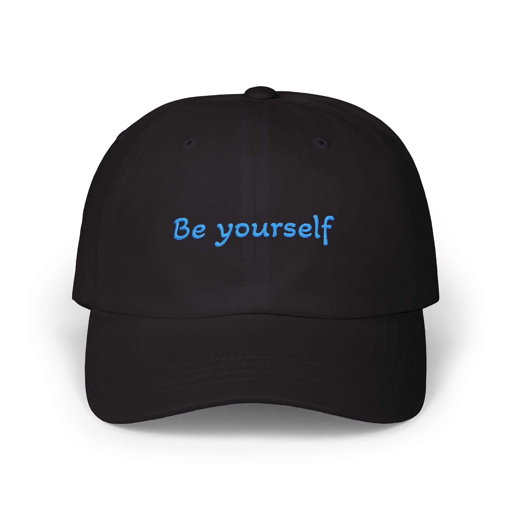 Be Yourself Embroidered Dad Cap — Light Blue Casual Baseball Hat