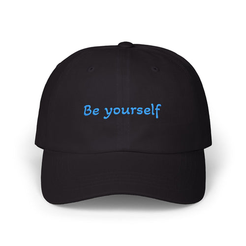 Be Yourself Embroidered Dad Cap — Light Blue Casual Baseball Hat