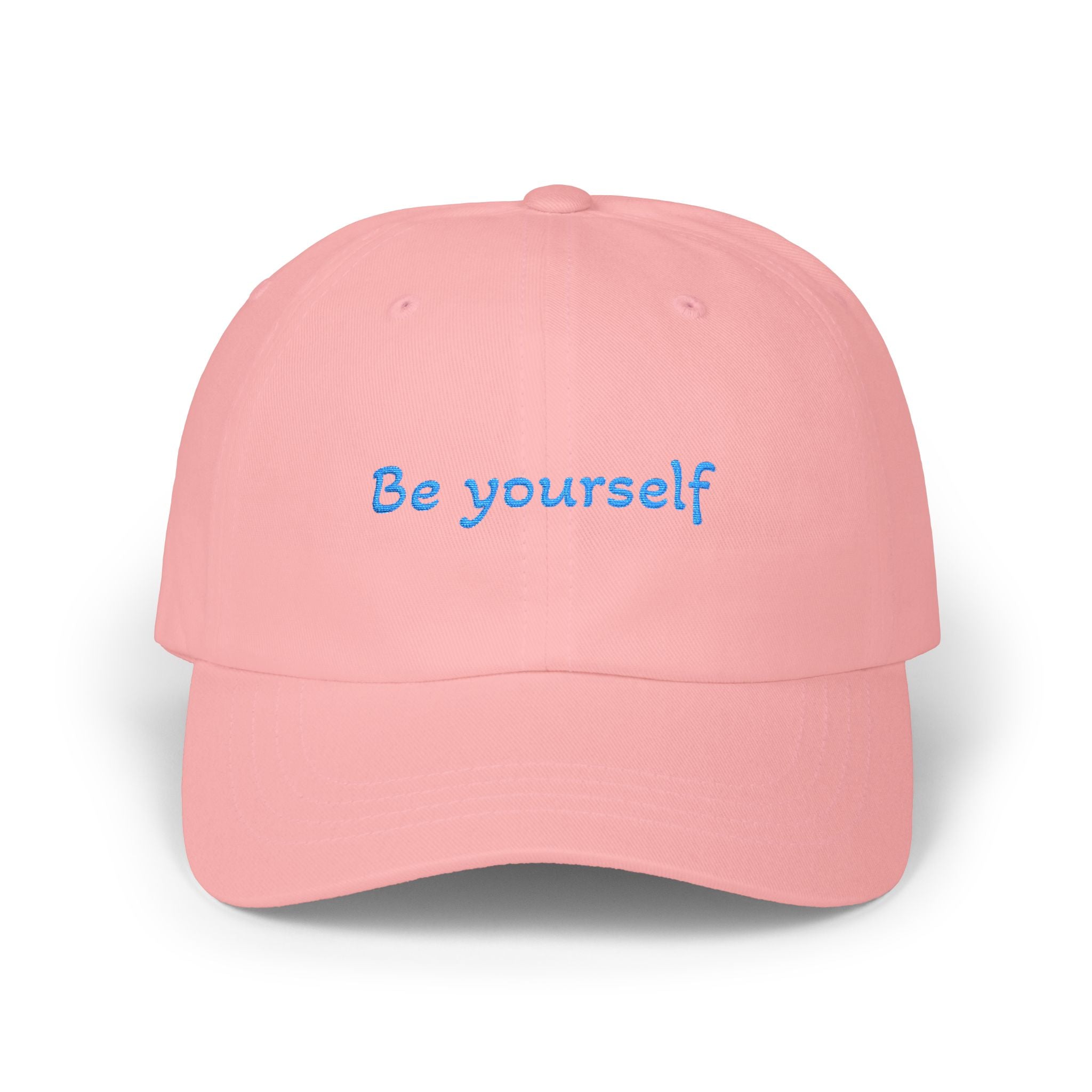 Be Yourself Embroidered Dad Cap — Light Blue Casual Baseball Hat