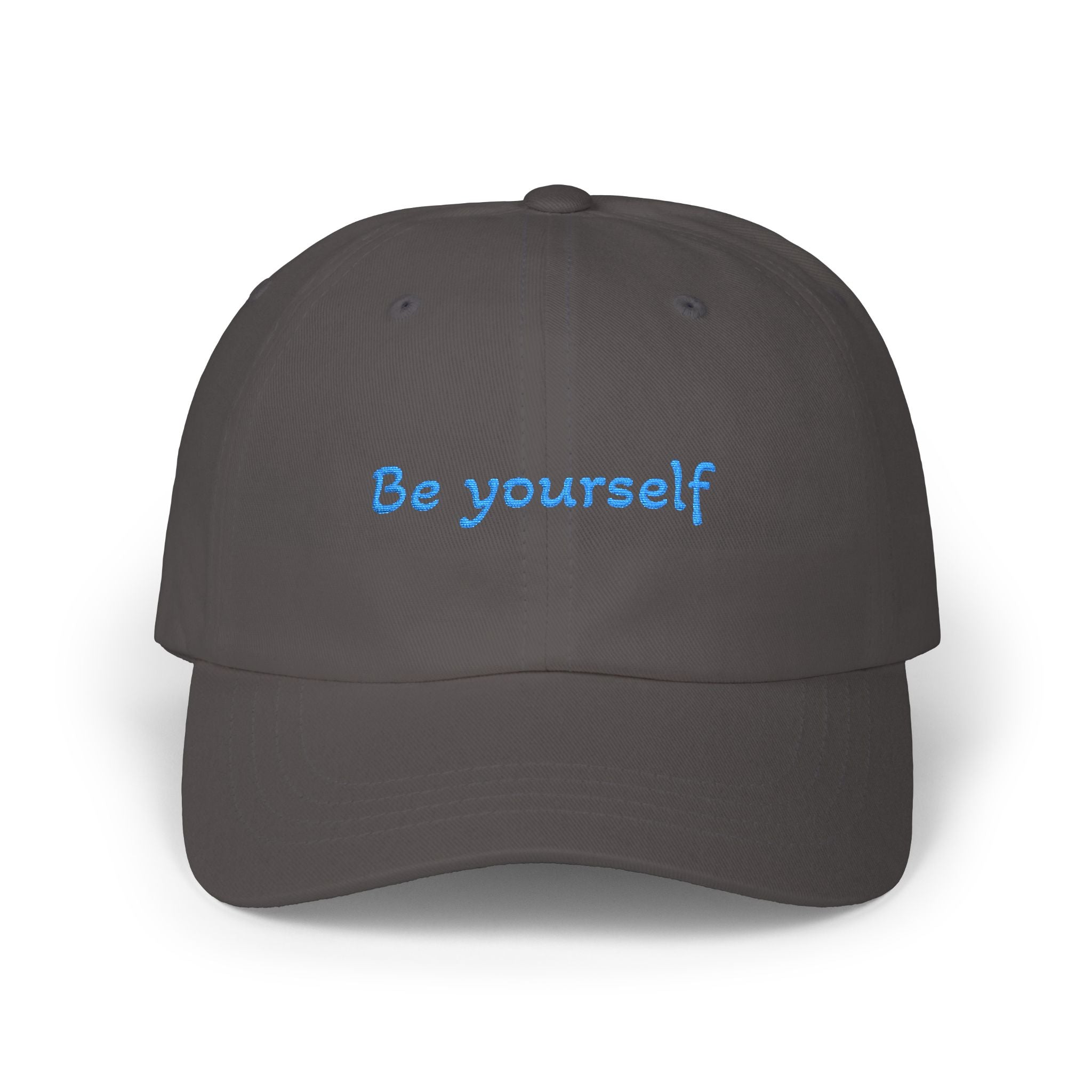 Be Yourself Embroidered Dad Cap — Light Blue Casual Baseball Hat